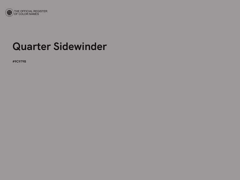 #9C979B - Quarter Sidewinder color image