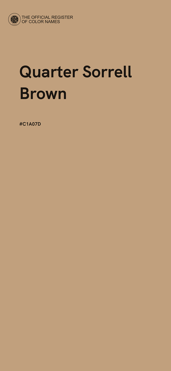 #C1A07D - Quarter Sorrell Brown color image