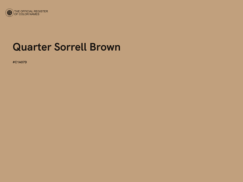 #C1A07D - Quarter Sorrell Brown color image