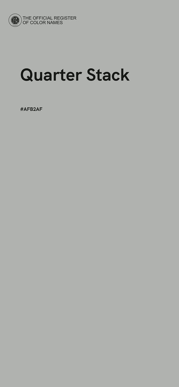 #AFB2AF - Quarter Stack color image