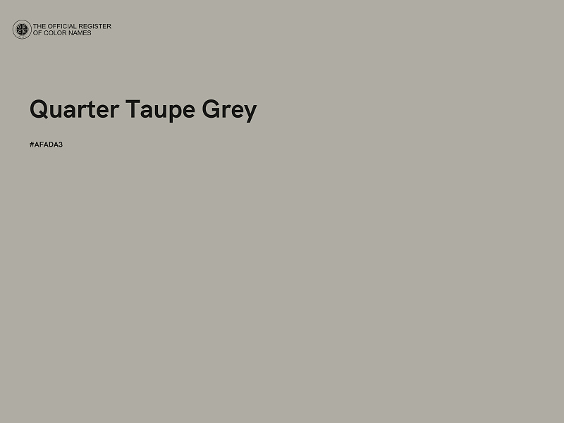 #AFADA3 - Quarter Taupe Grey color image