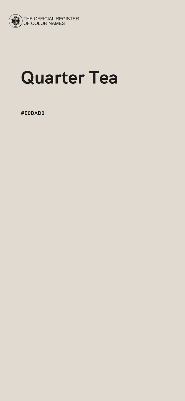 #E0DAD0 - Quarter Tea color image