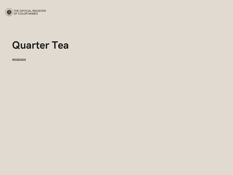 #E0DAD0 - Quarter Tea color image