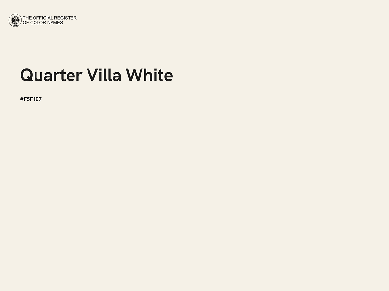 #F5F1E7 - Quarter Villa White color image