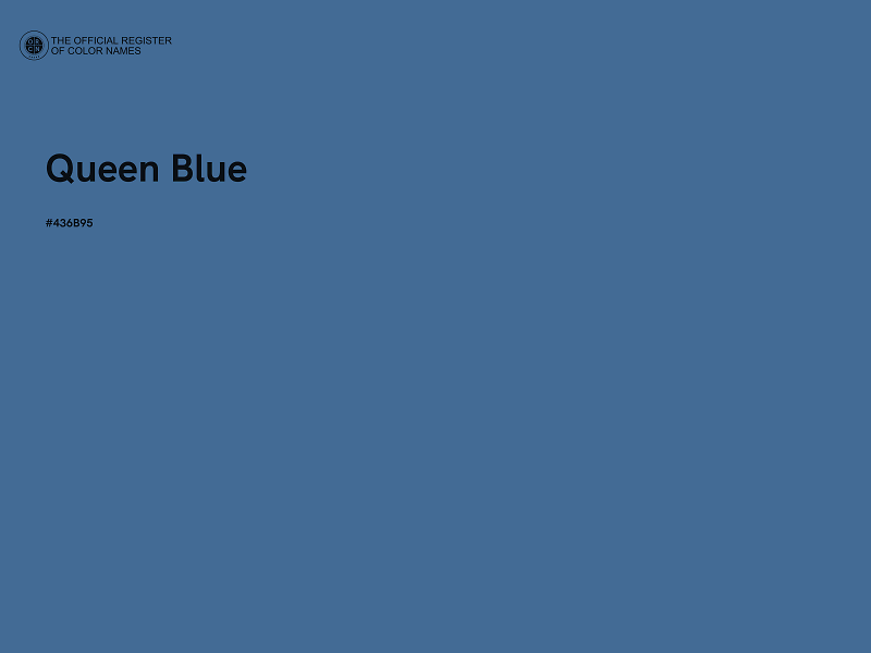 #436B95 - Queen Blue color image