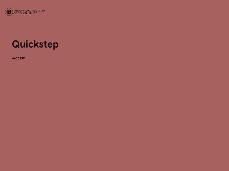 #A7615F - Quickstep color image