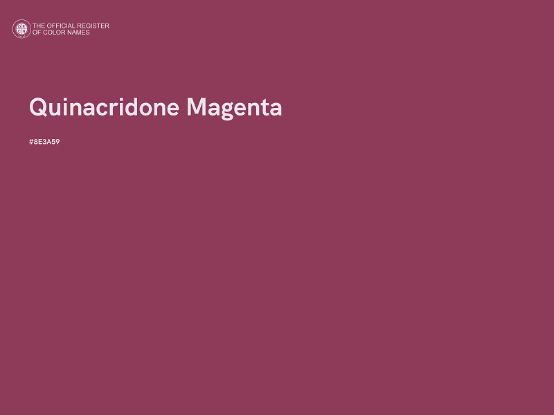 #8E3A59 - Quinacridone Magenta color image