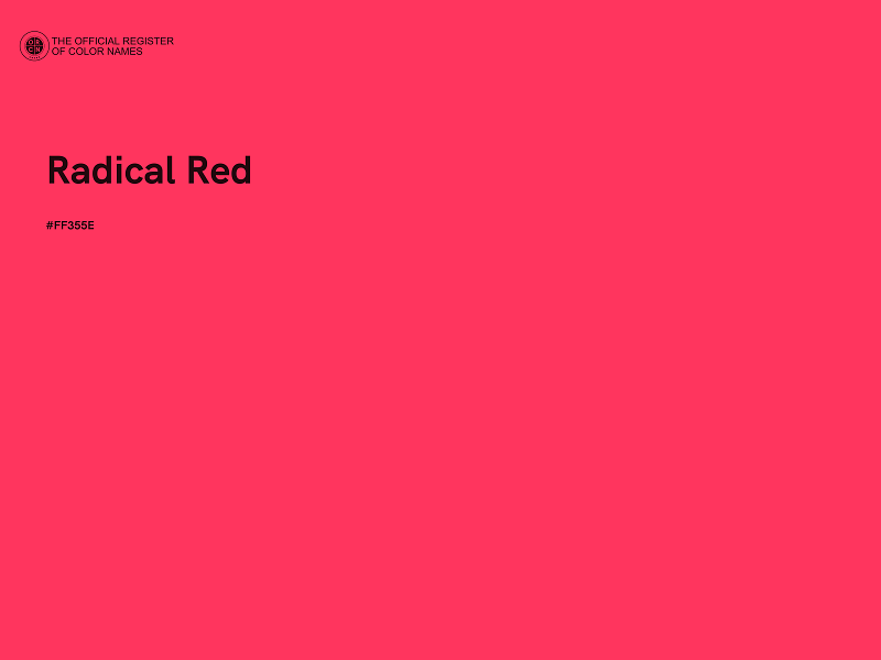 #FF355E - Radical Red color image