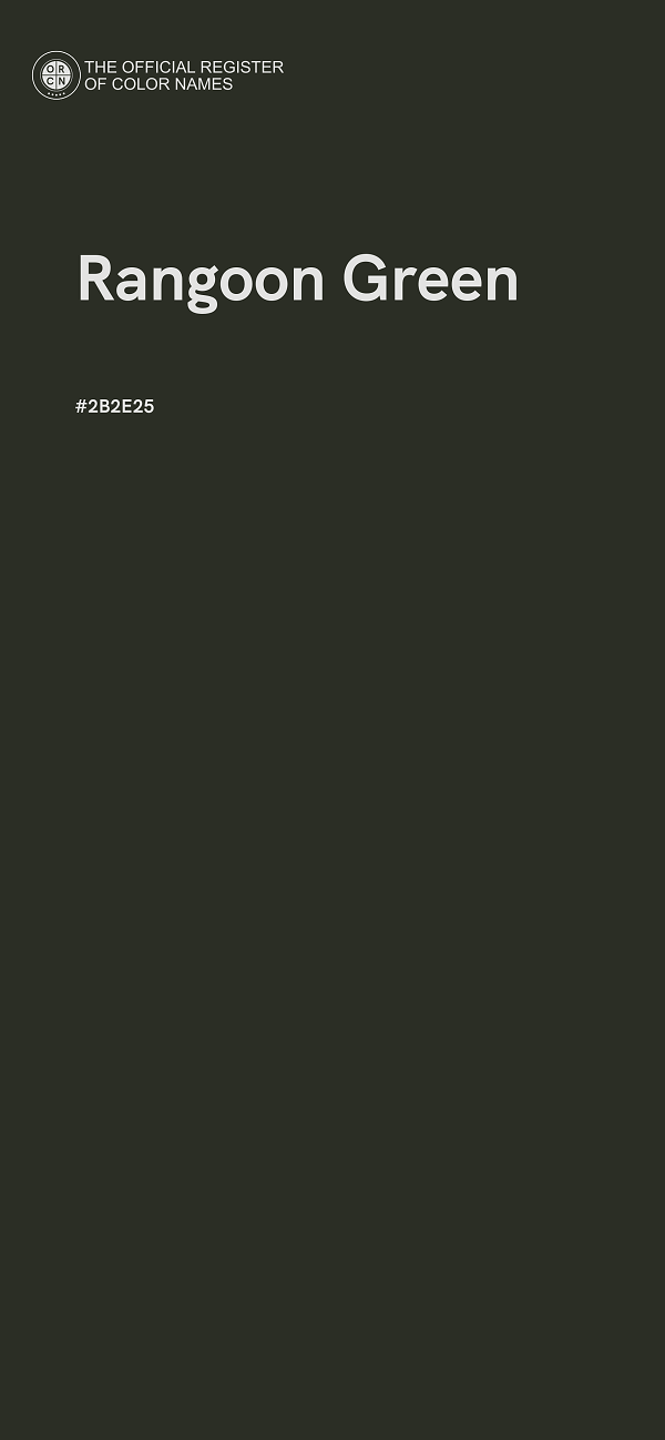 #2B2E25 - Rangoon Green color image