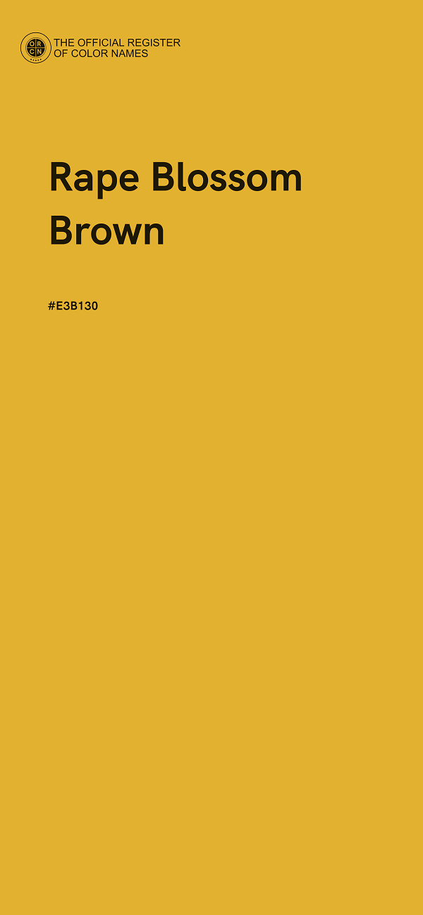 #E3B130 - Rape Blossom Brown color image