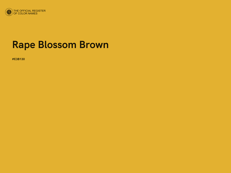 #E3B130 - Rape Blossom Brown color image