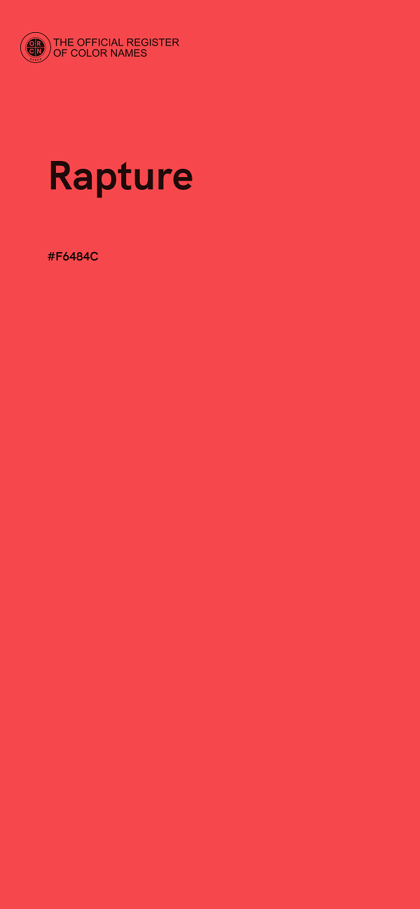 #F6484C - Rapture color image