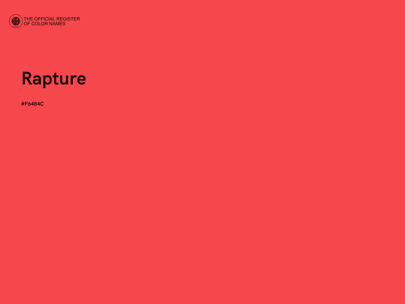 #F6484C - Rapture color image