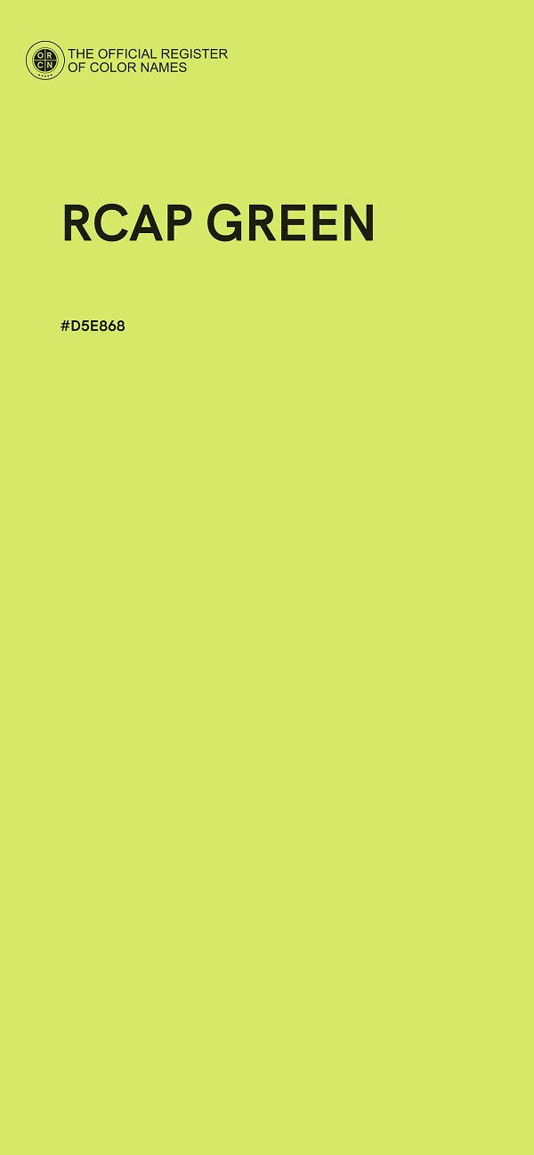 #D5E868 - RCAP GREEN color image