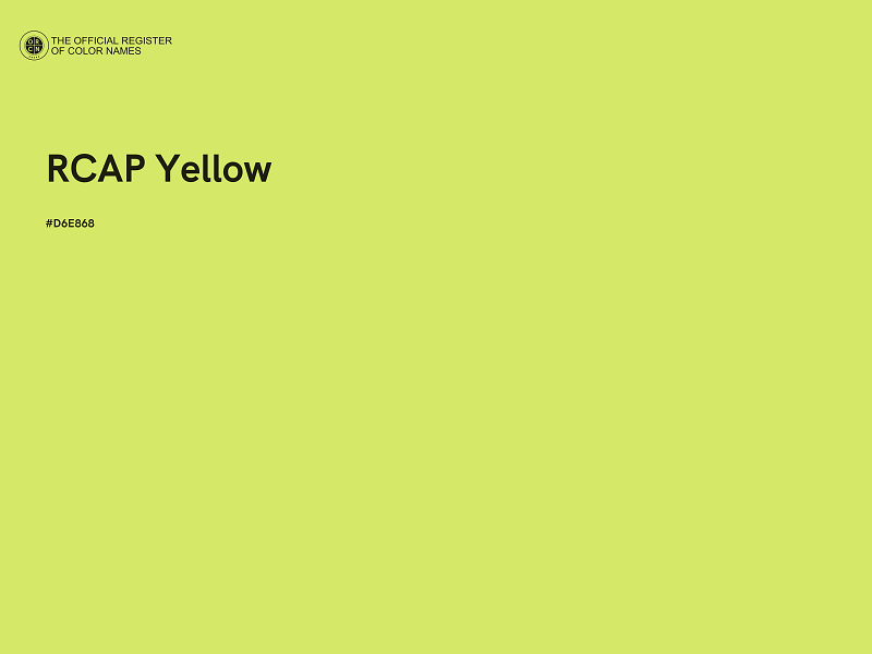 #D6E868 - RCAP Yellow color image