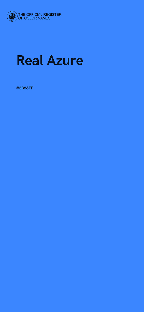 #3B86FF - Real Azure color image