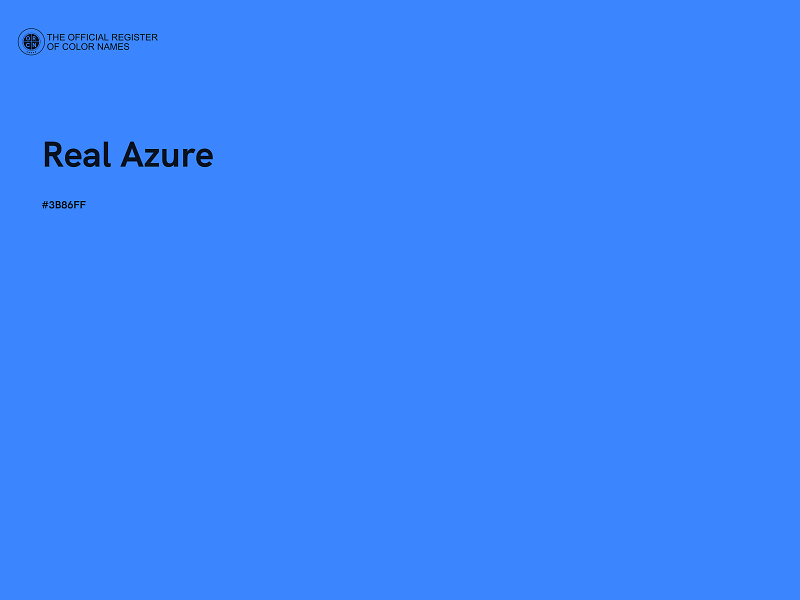 #3B86FF - Real Azure color image