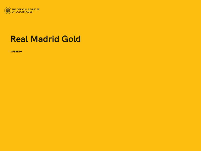 #FEBE10 - Real Madrid Gold color image