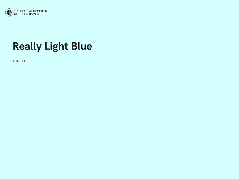 #D4FFFF - Really Light Blue color image