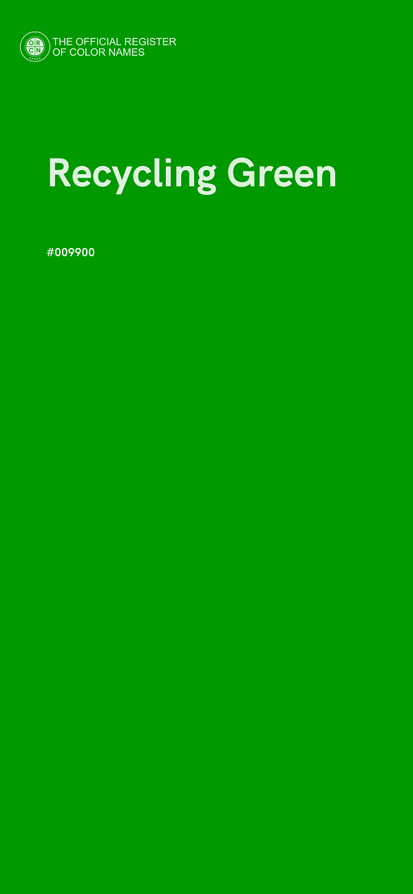 #009900 - Recycling Green color image