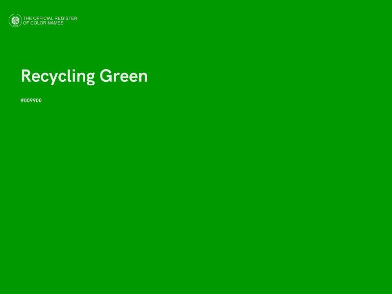 #009900 - Recycling Green color image