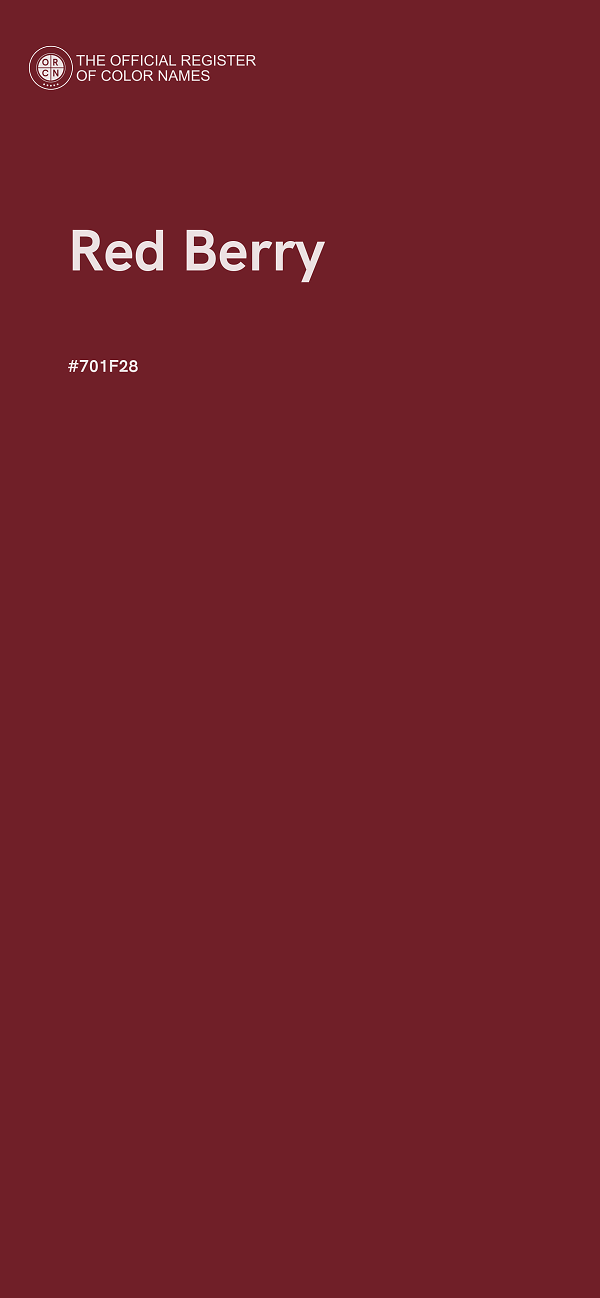 #701F28 - Red Berry color image