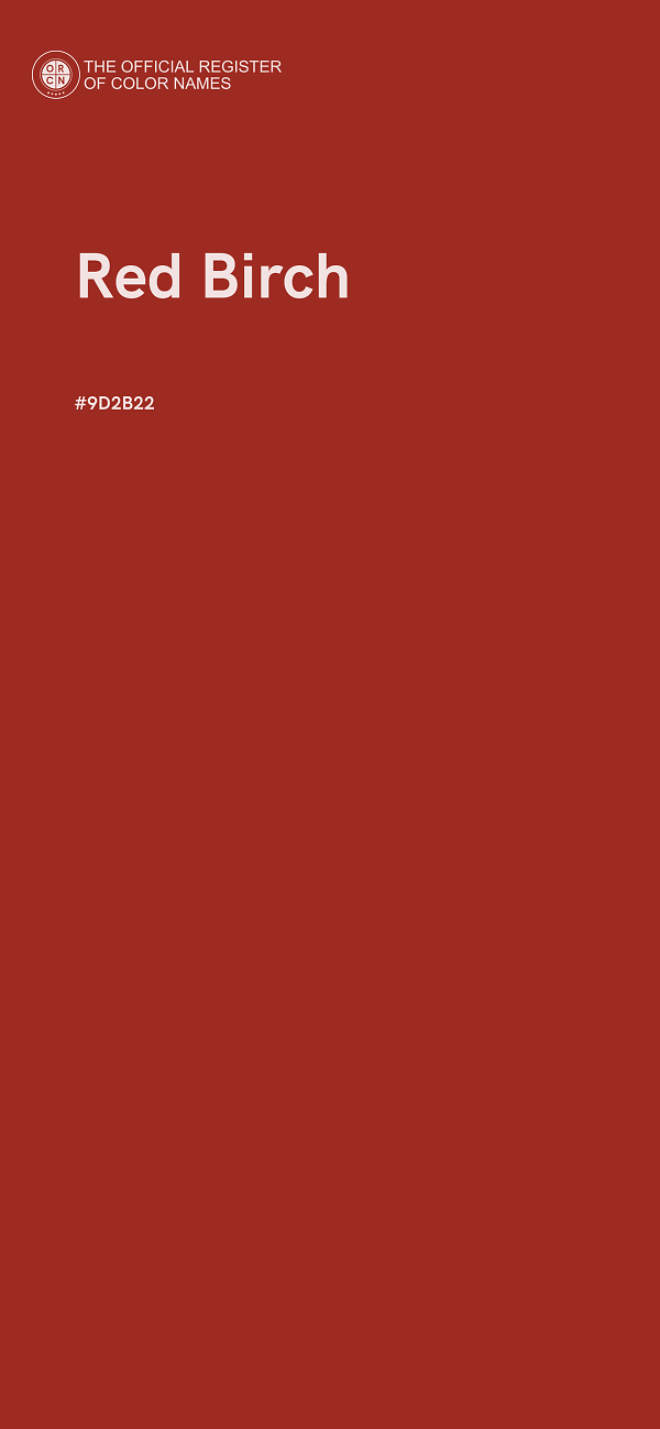 #9D2B22 - Red Birch color image