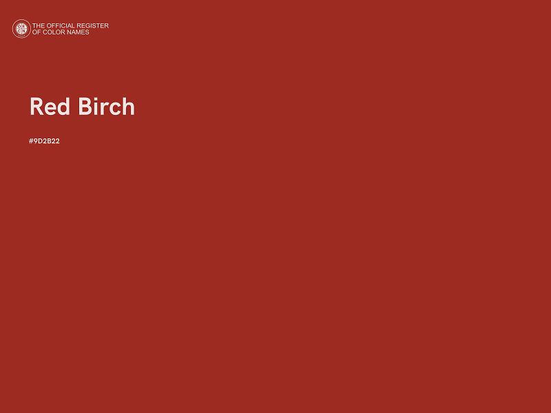 #9D2B22 - Red Birch color image