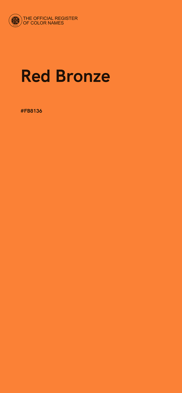#FB8136 - Red Bronze color image