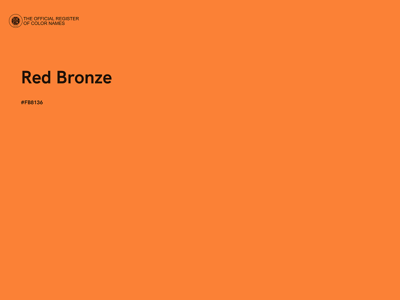 #FB8136 - Red Bronze color image