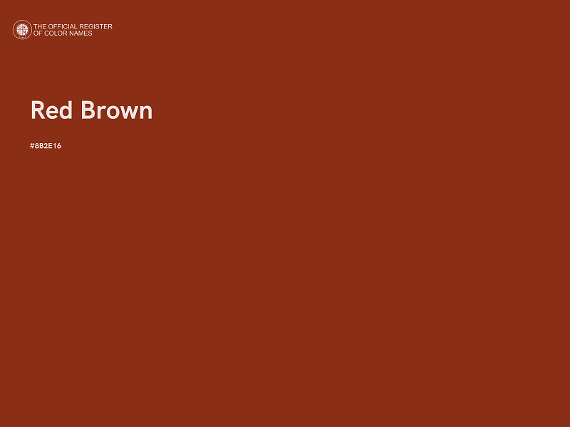 #8B2E16 - Red Brown color image