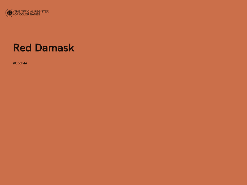 #CB6F4A - Red Damask color image