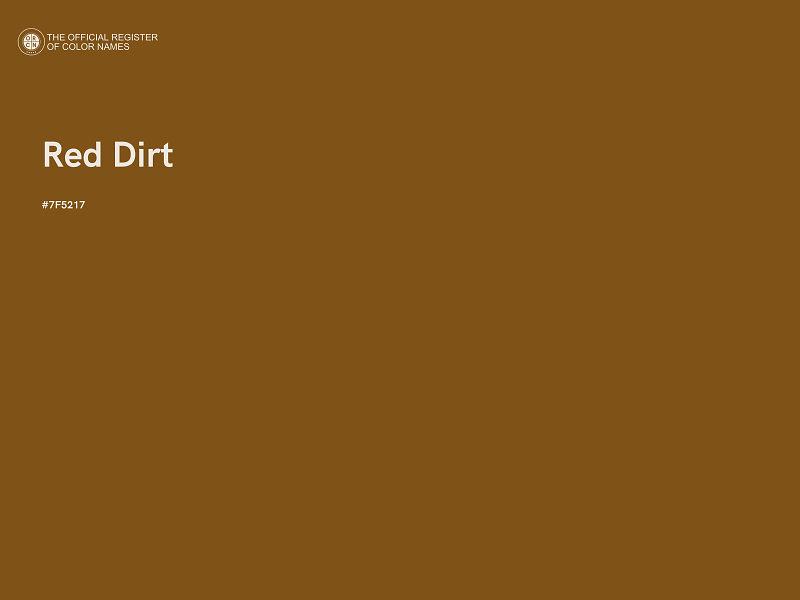 #7F5217 - Red Dirt color image