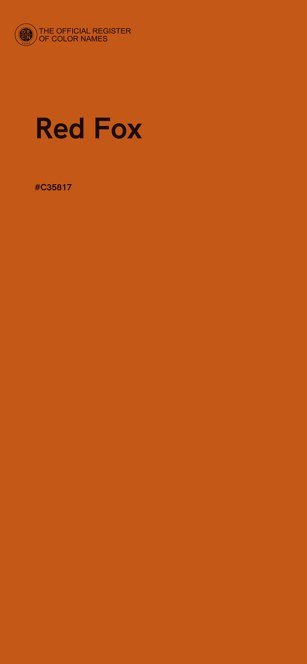 #C35817 - Red Fox color image
