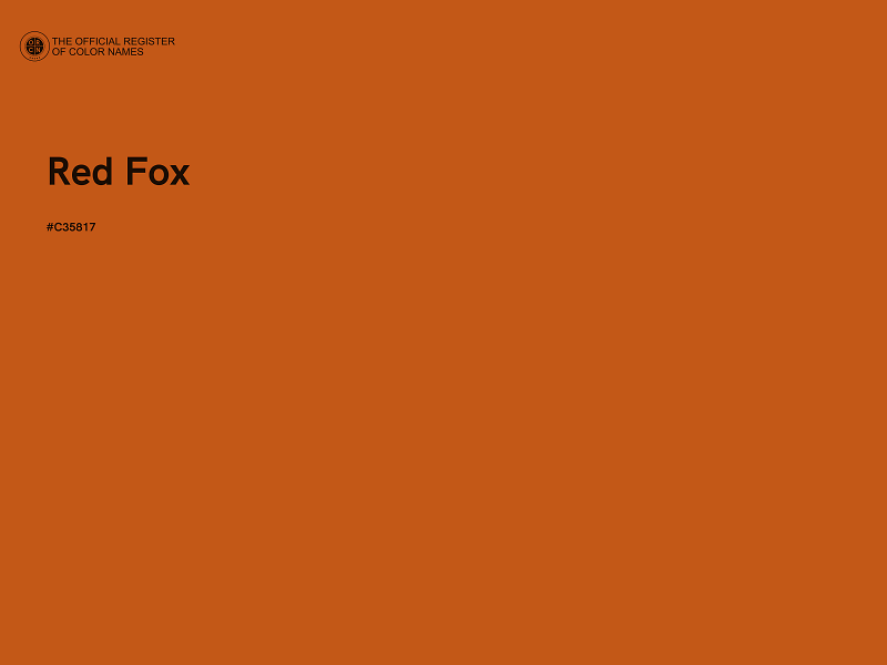 #C35817 - Red Fox color image