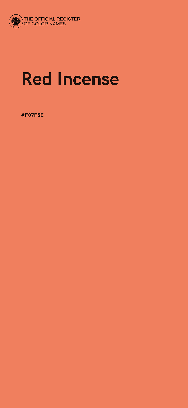 #F07F5E - Red Incense color image