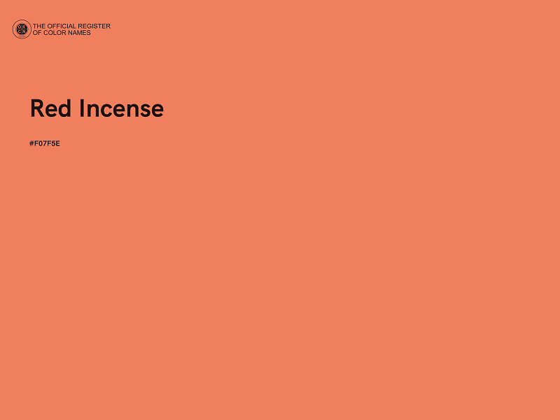 #F07F5E - Red Incense color image