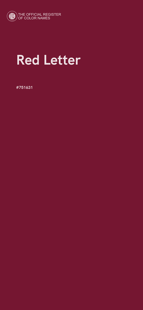 #751631 - Red Letter color image