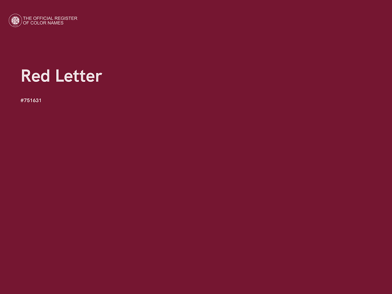 #751631 - Red Letter color image