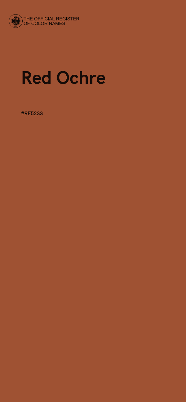 #9F5233 - Red Ochre color image