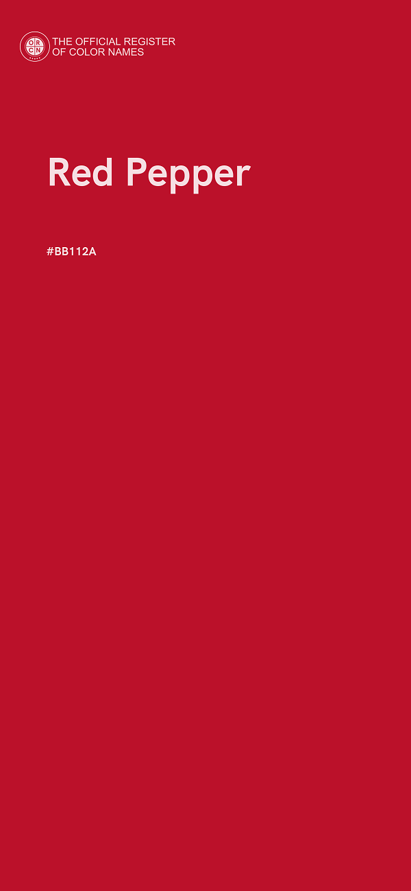 #BB112A - Red Pepper color image