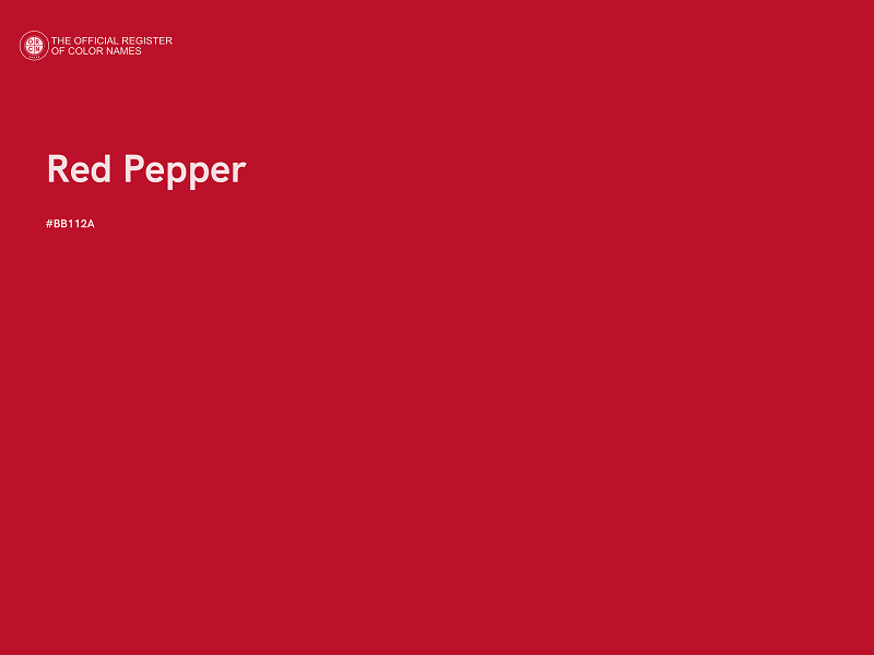 #BB112A - Red Pepper color image