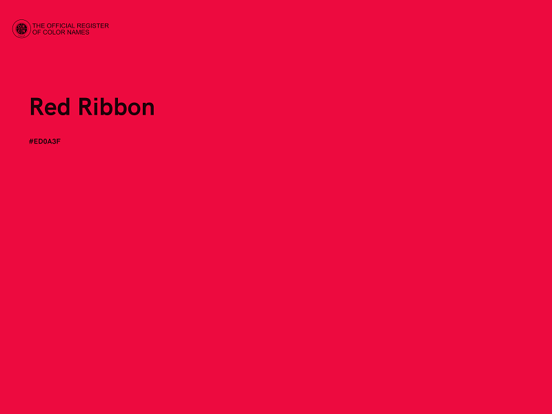 #ED0A3F - Red Ribbon color image