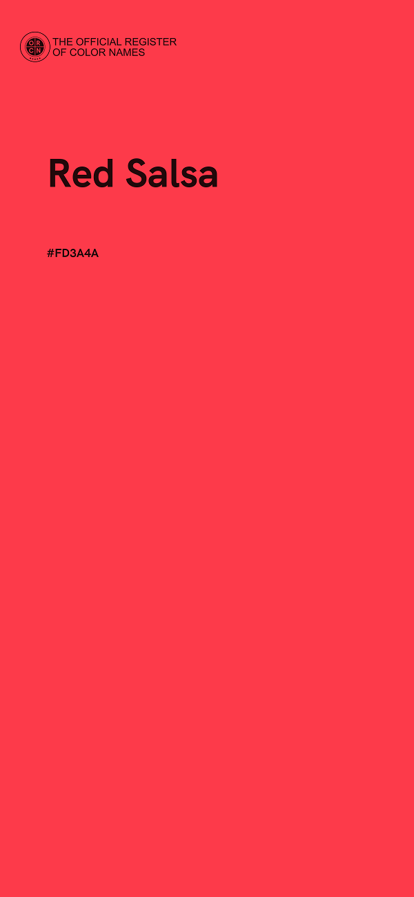 #FD3A4A - Red Salsa color image