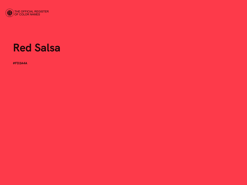 #FD3A4A - Red Salsa color image