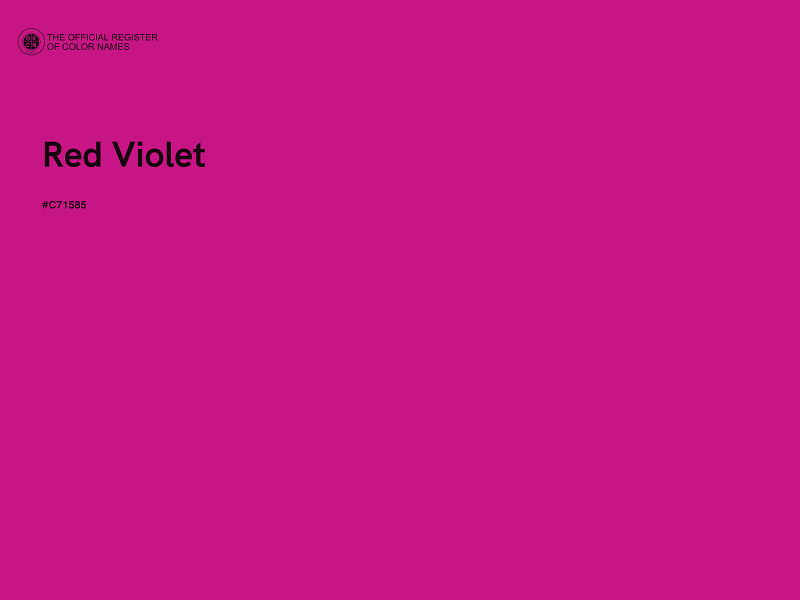 #C71585 - Red Violet color image