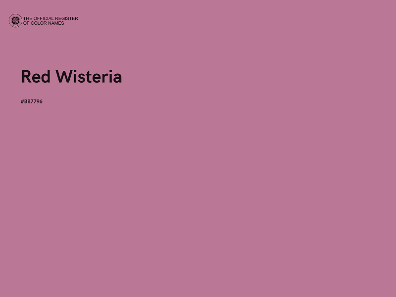 #BB7796 - Red Wisteria color image