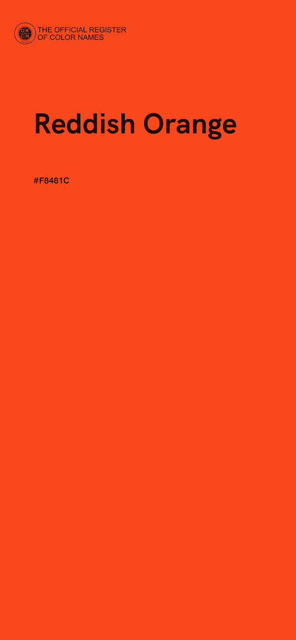 #F8481C - Reddish Orange color image