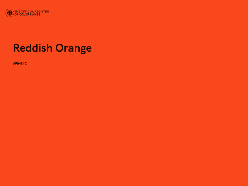 #F8481C - Reddish Orange color image