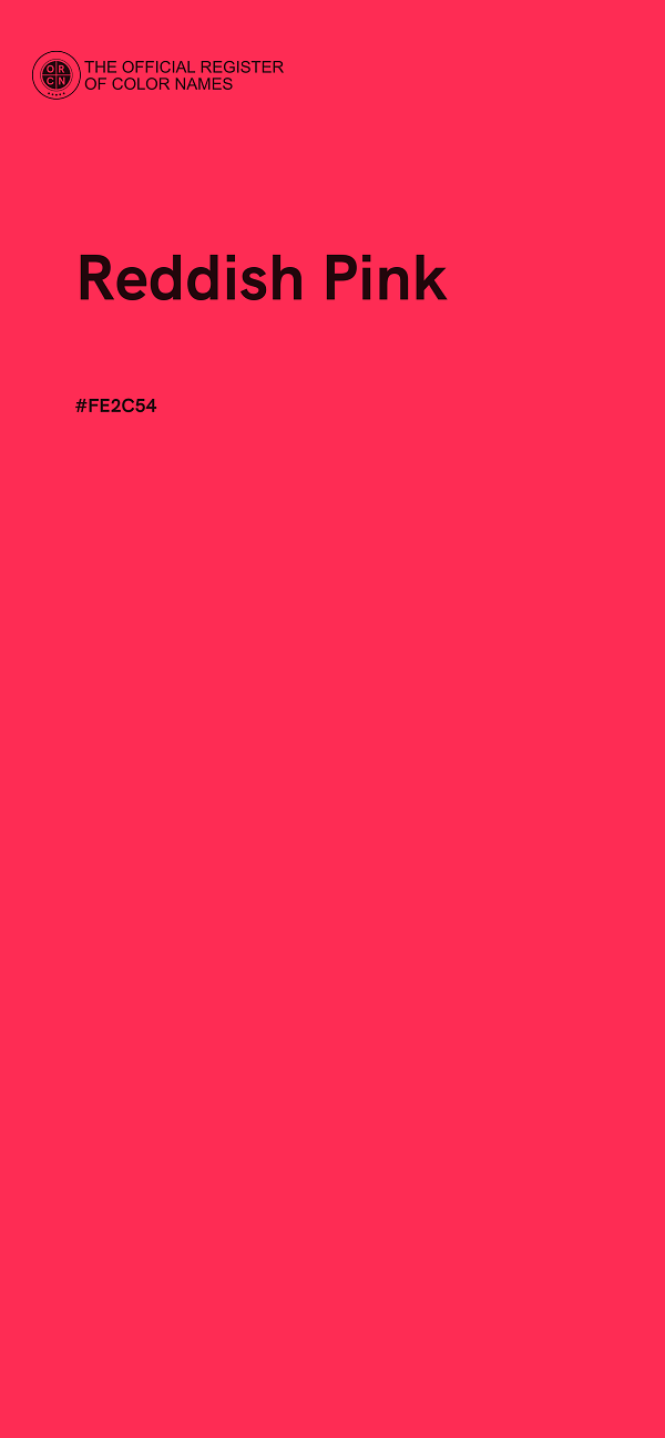 #FE2C54 - Reddish Pink color image